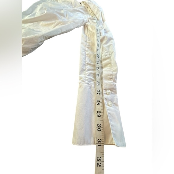 JASON WU GREY Long-Sleeve 2-in-1 Combo Poplin Top w/ Pleated Hem, Women's Size 6 - Picture 11 of 12